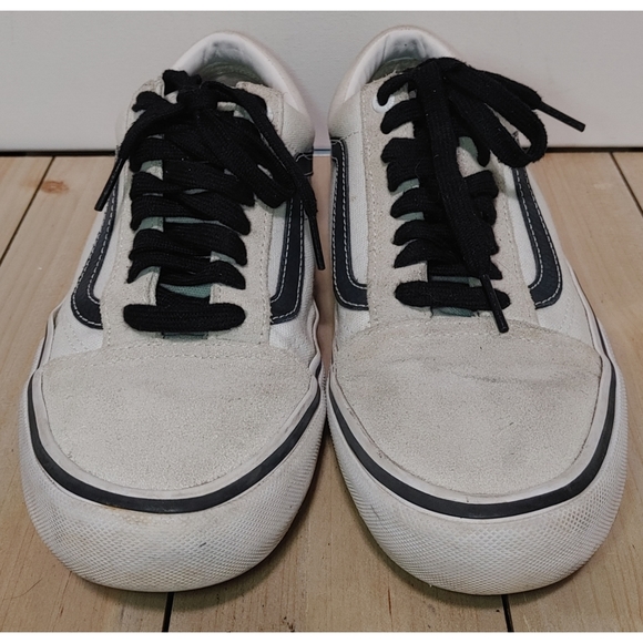 Vans Old Skool Pro Marshmallow and Black Sneakers - Picture 2 of 8